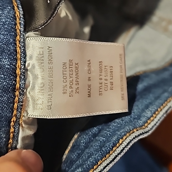 Flying Monkey Womens sz 30 Ultra high rise skinny jeans. Distressed - Picture 8 of 9